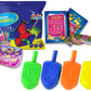 Hanukkah Dreidels - Multi Color Plastic Dreidel - 10 Pack Medium