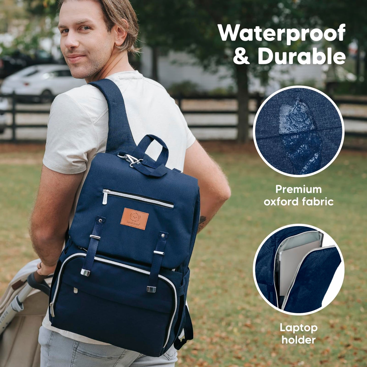 Keababies Baby Diaper Bag Backpack - Large Baby Bag For Boys, Girls, Waterproof Baby Backpack,Diaper Bags For Baby Girl, Baby Bo