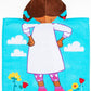 Disney Doc Mcstuffins Doc Kids Bath/Pool/Beach Hooded Poncho - Super Soft & Absorbent Cotton Towel, Measures 22 X 22 Inches (Off