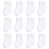 Touched By Nature Baby Girls Organic Cotton Casual Sock, White 12-Pack, 6-12 Months Us
