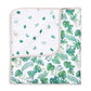 Masilo Bamboo Muslin Modern Newborn Baby Blanket, Sustainable, Unisex/Tropical/Leaf, Summer Baby Essentials, Pack of 1, Green
