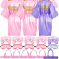 Sintuff 24 Pcs Girls Spa Birthday Party Supplies for 6-12 Years Girls Robes Sleepover Party Supplies Kids Robes Slumber Bulk(Siz