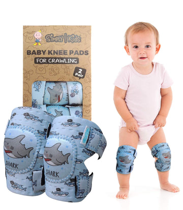 Simply Kids Baby Knee Pads for Crawling (2 Pairs) Rodilleras para Bebe, CPSIA Certified - Infant Knee Protector for Toddler, Gir