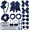 Lacgo Pack Of 37 School Uniform Hair Bow Accessories - Grosgrain Hair Clips Bow Headband Ribbon Alligator Ponytail Holder For To