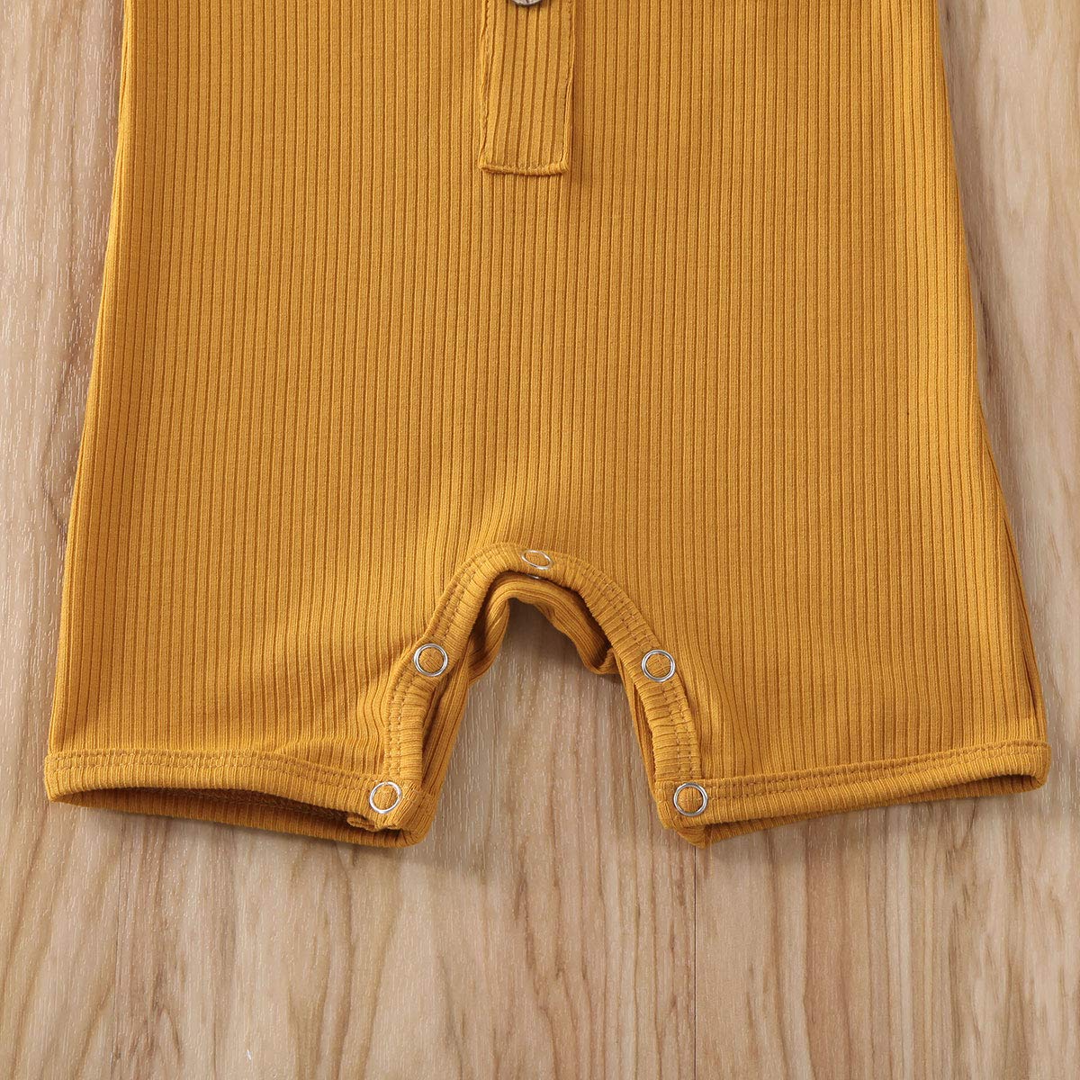 Iddolaka Newborn Summer Baby Boy Girl Romper Bodysuit Jumpsuit Playsuit One Piece Outfit Clothes (Yellow, 12-18 Months)
