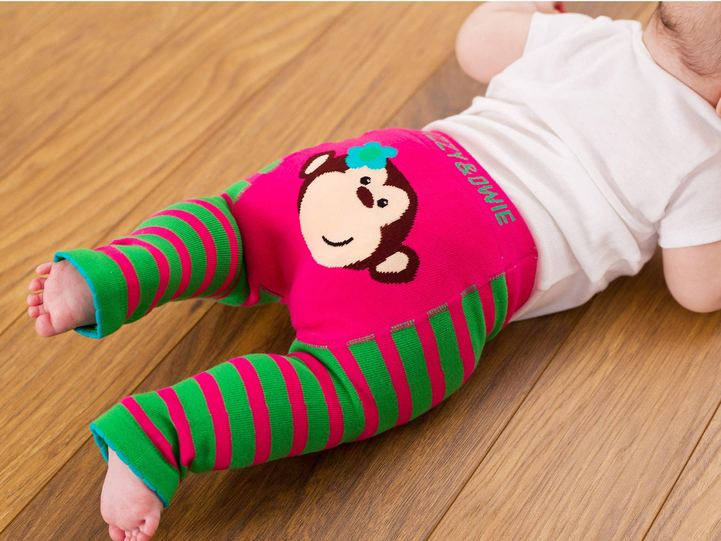 Izzy & Owie Baby Girl Leggings Monkey, 12-24 Month, Pink, 12-24 M