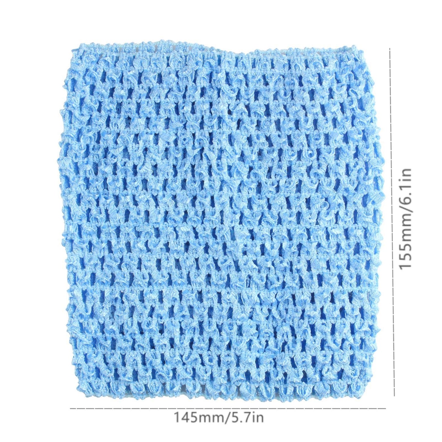 Andux 6 Inch Assorted Colors Baby Girl Crochet Tube Chest Tops Etmx-01 (Light Yellow+Brown+Blue+Lake Blue;4Pcs;6Inch)