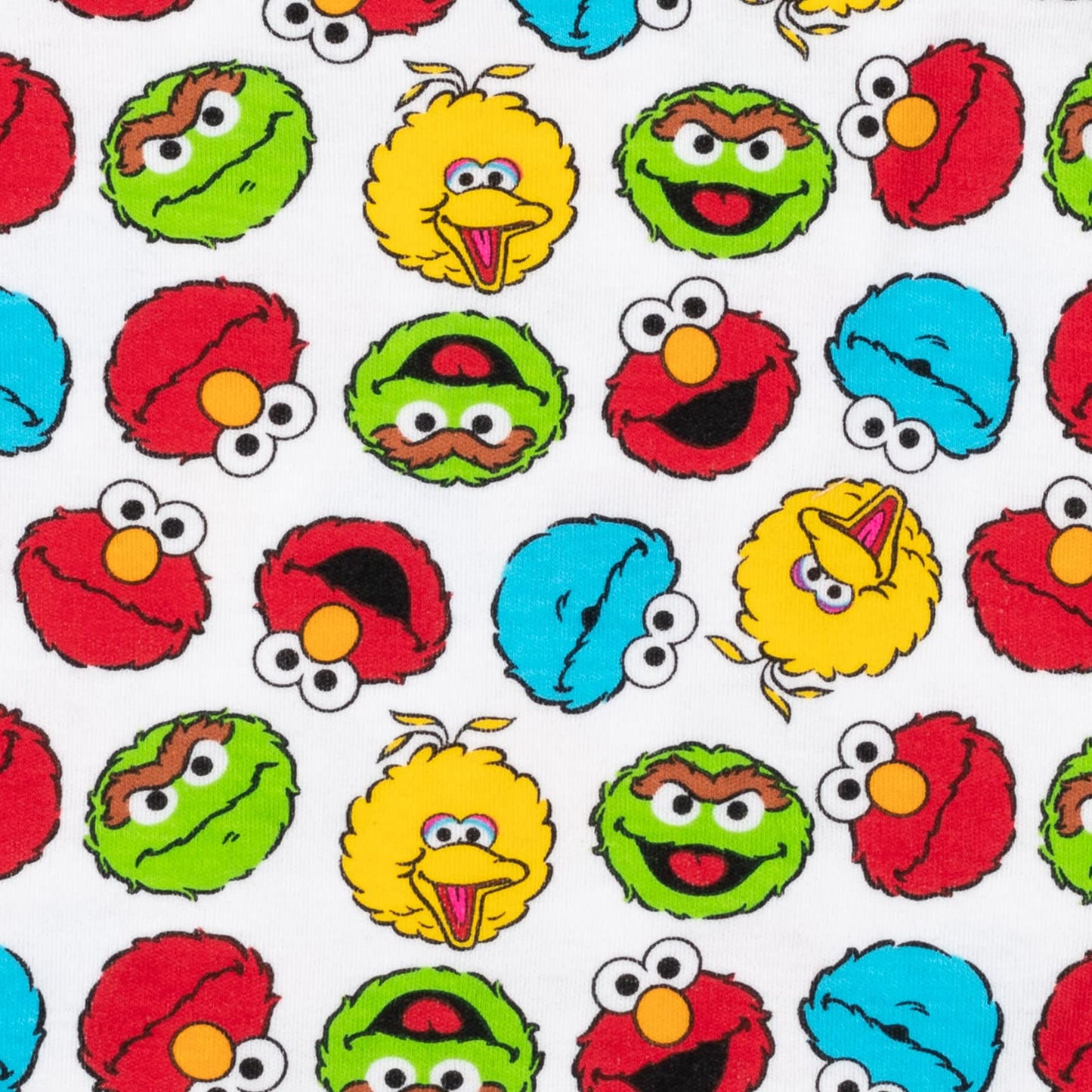 Sesame Street Elmo Cookie Monster Oscar The Grouch Big Bird Infant Baby Boys 5 Pack Bodysuits White 18 Months