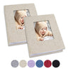 Vienrose Small Baby Photo Album 4X6 Photos, 2 Pack Linen Cover Mini Photo Book, 26-Page Holds 52 Pictures, Artwork Or Postcards