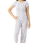 SINI MINI Girls All Over Snow Printed top & Pant Pack of 1 Night Suit Set