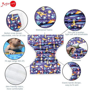 Joyo Roy Swim Diaper Reusable Swim Diapers Swim Diapers Large Waterproof Diapers For Swimming Baby Swim Diaper Reusable Water Di