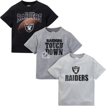 Nfl Baby Boys Team Fan Tee 3 Pack Short Sleeve Tshirt, Team Color, 2T Us