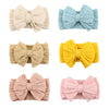 Zurlefy 6 Pack Nylon Headbands With Stretchy Infant Bows, Pink Head Wraps For Newborns And Toddlers (03H-10)