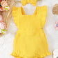 Fullfamous Infant Baby Girl Clothes Outfits Romper Spring Summer Clothing Onesie Bodysuit Jumpsuit Ropa De Bebe Nia Yellow 12-18