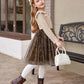 Arshiner Toddler Tulle Dress Velvet Tutu Fall Long Sleeve Winter Casual Outfit Leopard Size 2