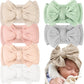 C  LLOT 6 Pcs Baby Bows Headbands Nylon Hairbands Baby Girl Bows Hair Accessories for Newborn Infant Toddler Essentials (Nature 