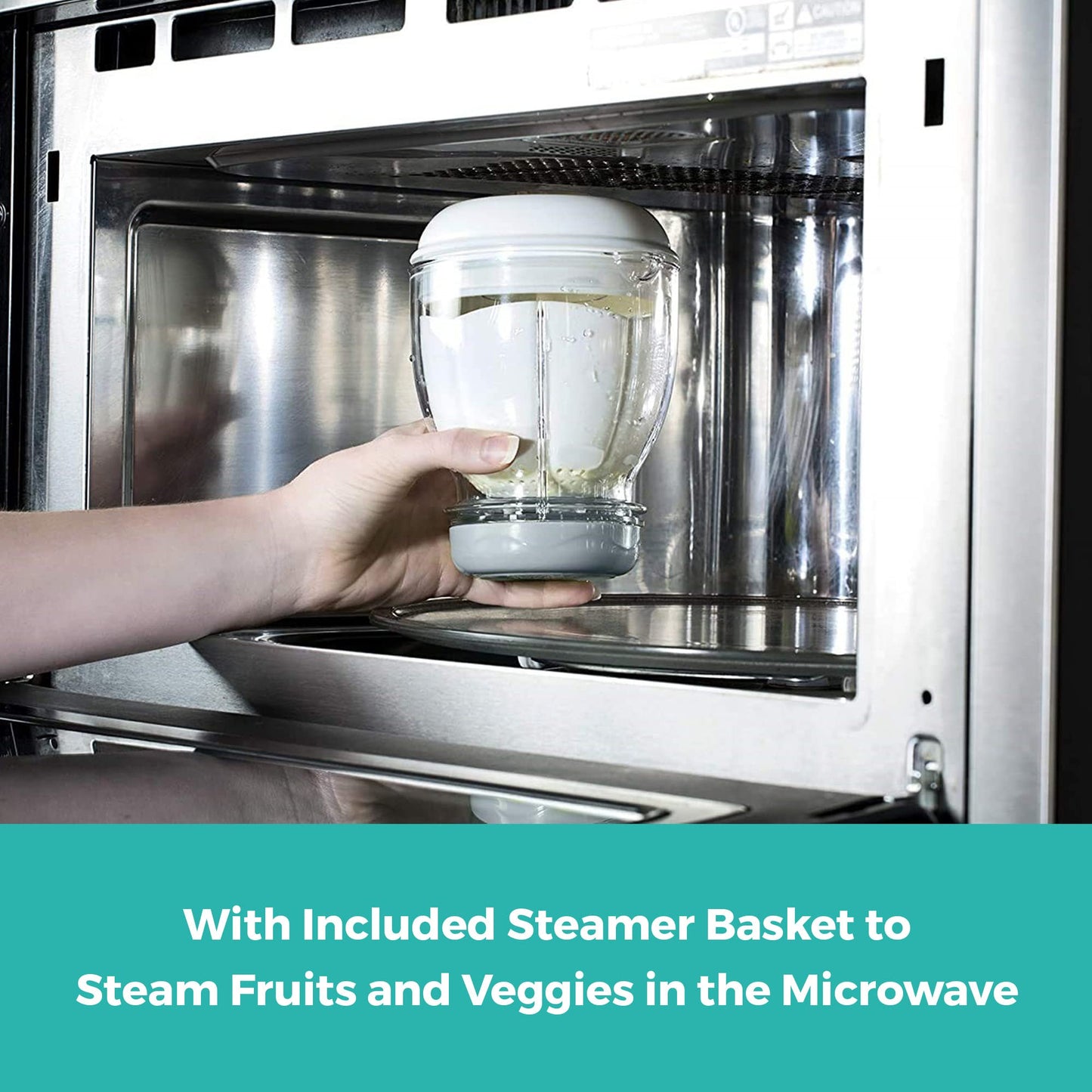 Nuby Mighty Blender With Cookbook - 22-Piece Baby Food Maker Set For Different Baby Weaning Stages - Cool Gray Design