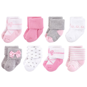 Little Treasure Baby Boys Newborn Casual Socks, Ballerina 8-Pack, 0-6 Months Us