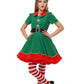 Child Holiday Elf Costume Dress And Hat Elf Costume For Girls