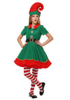 Child Holiday Elf Costume Dress And Hat Elf Costume For Girls