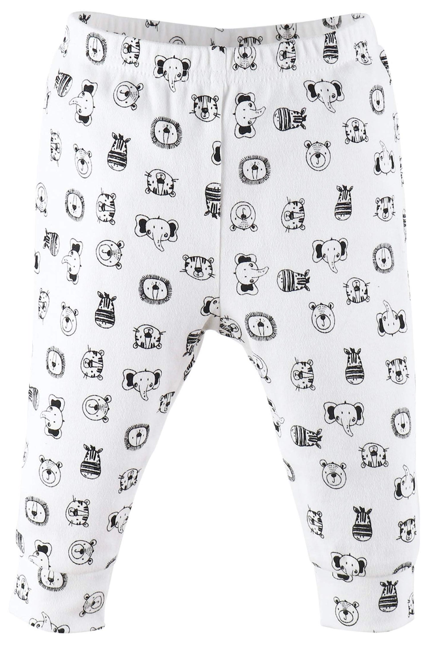 The Peanutshell Baby Pants Set, Newborn To 24 Month Sizes, Black, Grey, & Safari Animals (As1, Age, 0_Month)