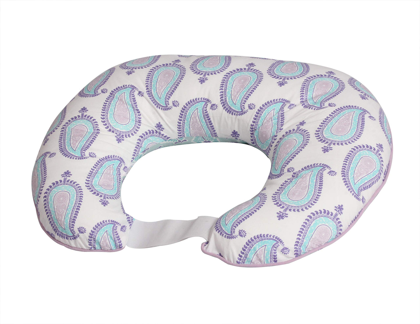 Bacati - Paisley Hugster Nursing Cover Ultra-Soft 100% Cotton Fabric In A Fashionable Two-Sided Design (Lilac/Purple/Aqua, Pillo