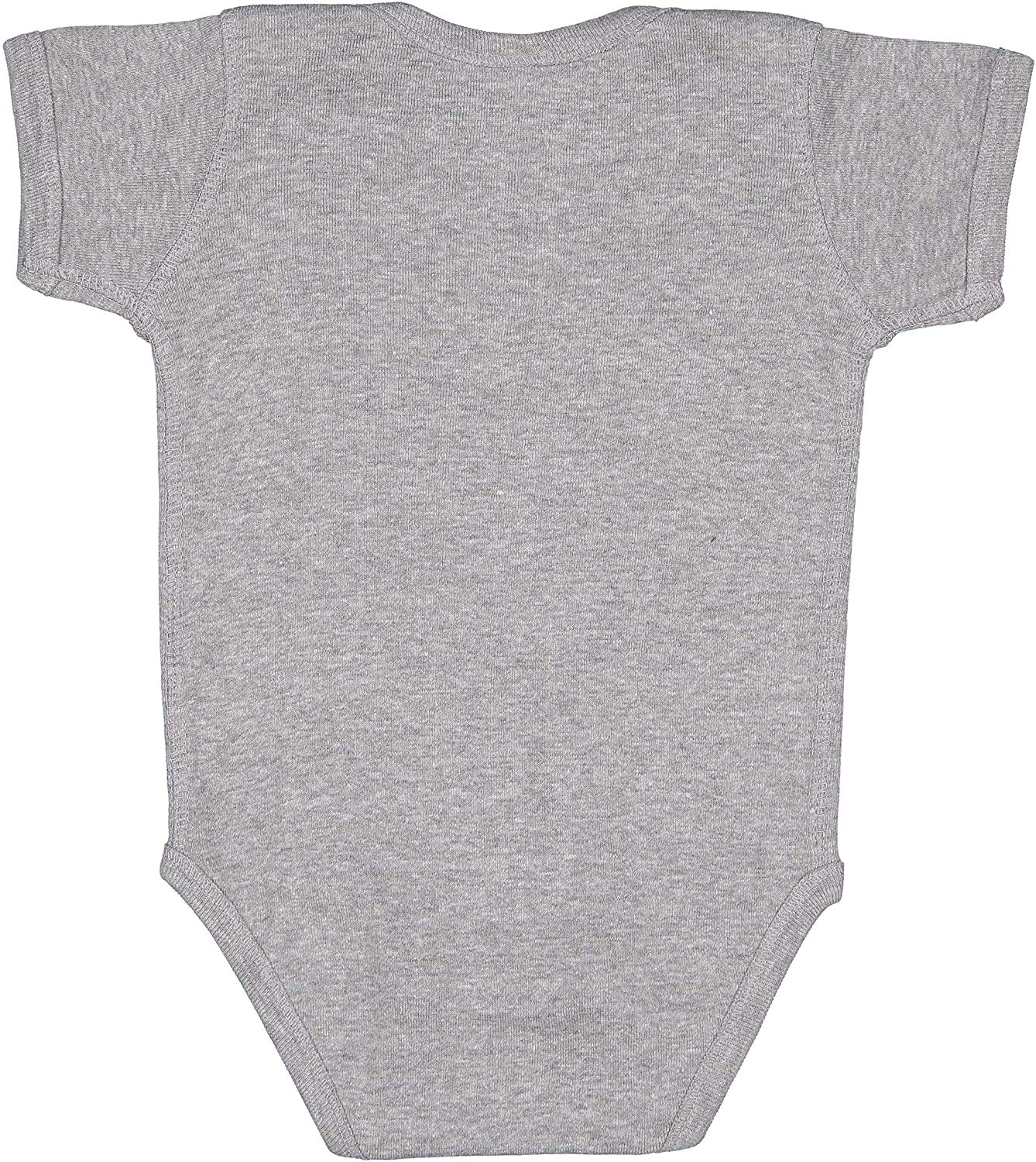 Rabbit Skins Baby Soft Short-Sleeve Bodysuit (4400) Heather, 0-3 Months