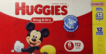 Huggies Snug & Dry Diapers, Size 6, 112 Count (Packaging May Vary)