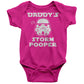 Texas Tees Funny Baby Girl Bodysuit, Storm Pooper for Girls, Parody Onesie, Pink 3-6 mo
