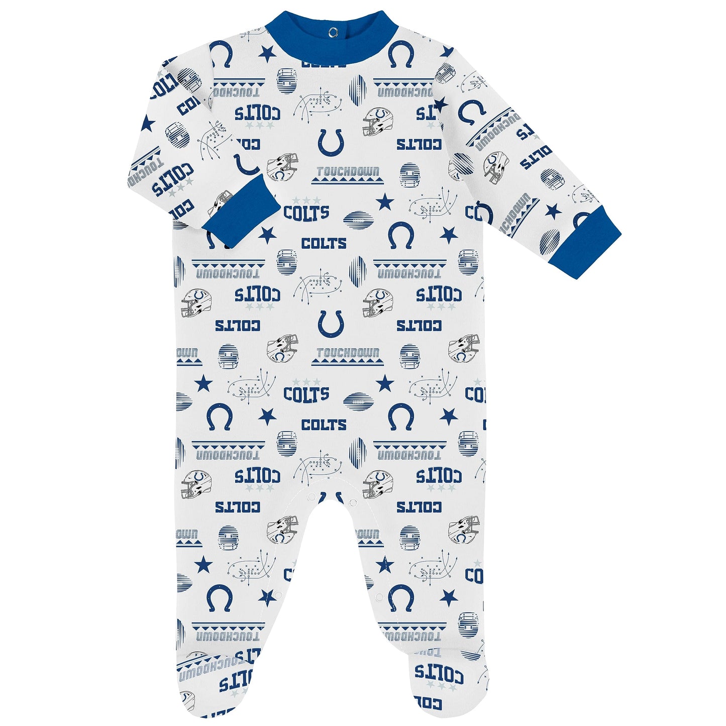 Gerber Nfl Baby Boys' 3-Piece Bodysuit, Sleep 'N Play, & Cap Set, Indianapolis Colts, 6-9 Months