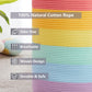 Mojoscend 80L Extra Large Rainbow Laundry Hamper Basket For Girls Kids Tall Unicorn Baby Nursery Hamper For Clothes Woven Roper