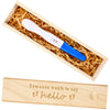 Qunclay Pregnancy Test Keepsake Box Surprise Pregnancy Announcement Box Wooden Baby for Husband Grandparents Baby Memory Souveni