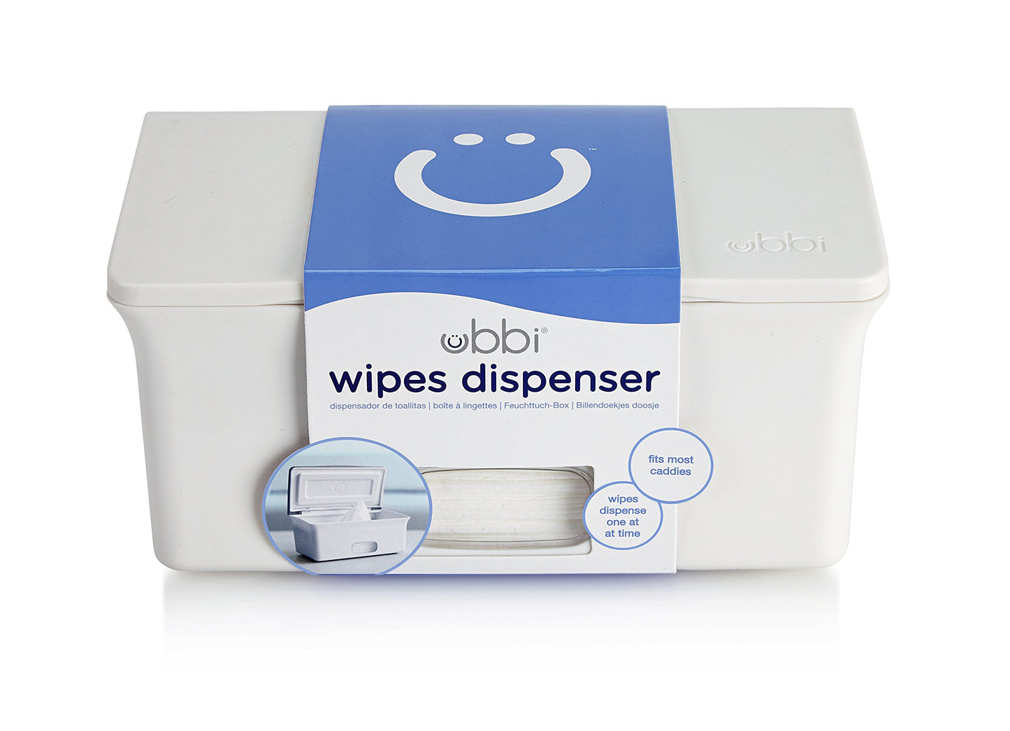 Ubbi Baby Wipes Dispenser | Baby Wipes Case | Baby Wipes Holder With Weighted Plate, Keeps Wipes Fresh And Non-Slip Rubber Feet,
