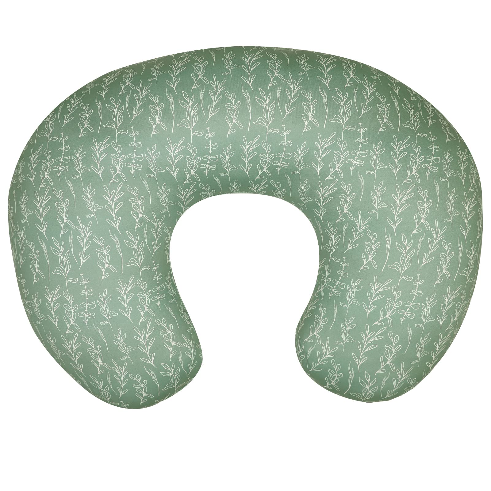 Hnhuaming Green Sage Nursing Pillow Cover, Breastfeeding Pillow Slipcover For Baby Girls/Boys, Soft Snug Fits On Newborn Feeding