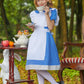Besserbay Halloween Alice Costume With Black Headband Blue Peter Pan Collar Dress With White Apron For Child Girls 9-10 Years