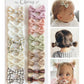 Baby Girls Hair Bow Clips, 20Pcs Boutique Cotton Fully Lined Hair Pins, Non Slip Baby Barrettes Accessories For Infants Toddlers