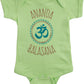 Ann Arbor T-Shirt Co. Ananda Balasana (Happy Baby) | Funny Yoga Pose Mom Dad Parent Infant One Piece-(1Piece, 6M)
