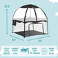 Dream On Me Ziggy Square Playpen With Canopy | Baby Playpen | Portable And Lightweight | Playpen For Babies And Toddler | Black