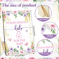 Panitay 100 Pcs Diy Baby Bibs Decorating Kit 50 White Bibs 25 Stencils 24 Fabric Markers 1 Baby Shower Game Sign(Butterfly)