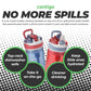 Contigo Snack Hero 2-In-1 Bottle Set - 4Oz Snack Compartment & 13Oz Spill-Proof Water Bottle - Red & Blue