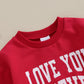 Fiomva Baby Girl Valentines Day Outfit Newborn Bubble Romper Fall Infant Sweatshirt Top Toddler Cute Onesie Clothes (O Valentine