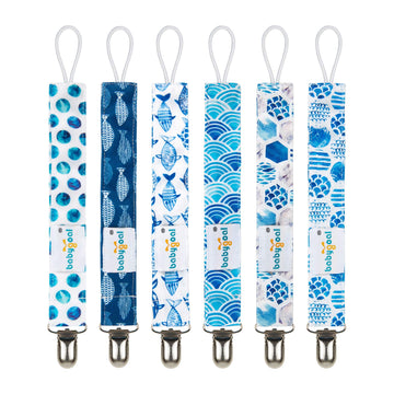 Babygoal Pacifier Clips, 6 Pack Pacifier Holder For Girls And Boys Fits For Most Pacifier Styles & Baby Toys And Baby Gift 6Mp12