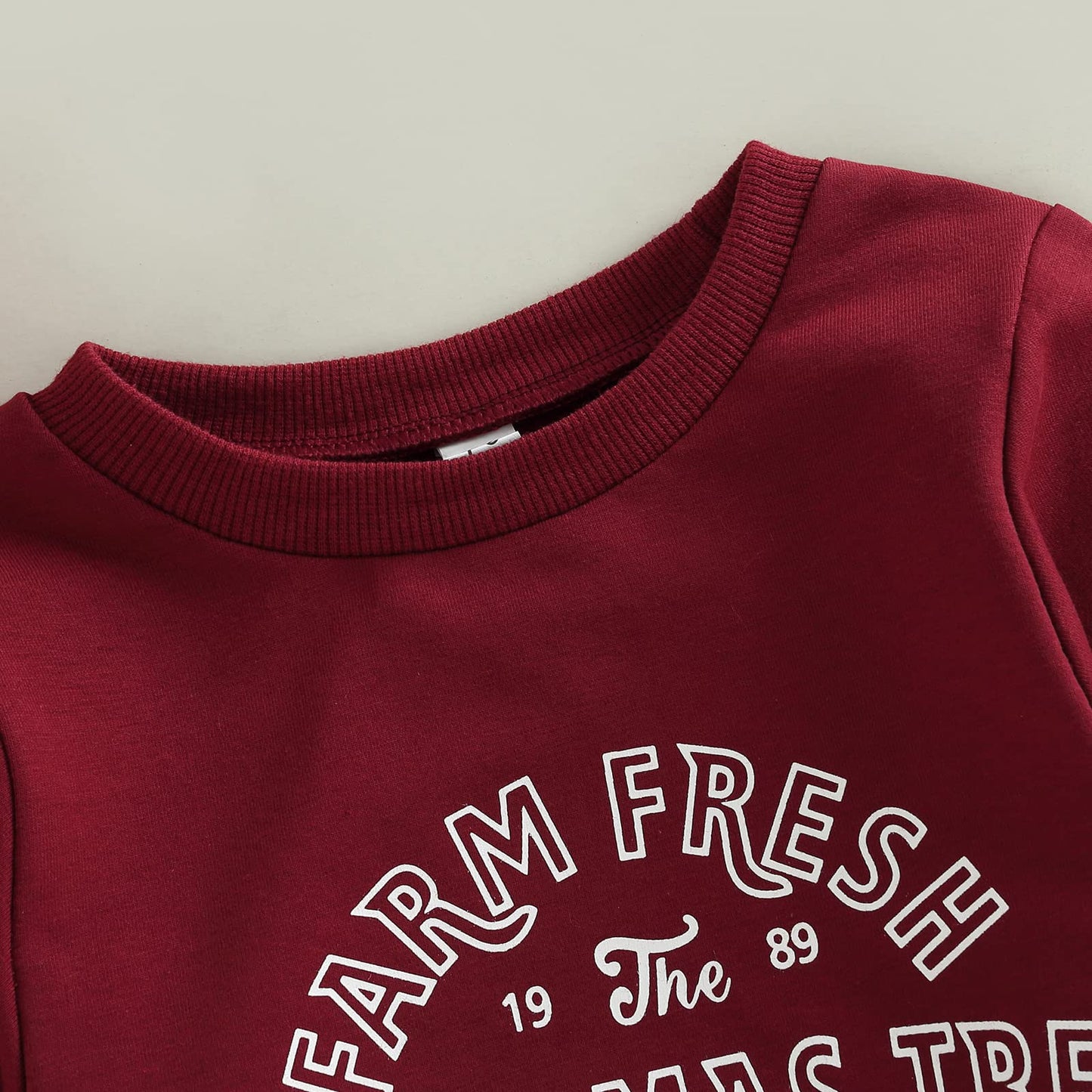 Fybitbo My First Christmas Baby Girl Boy Outfit Sweatshirt Romper Sweater Onesie Long Sleeve Bodysuit Fall Clothes (Red Farm Fre