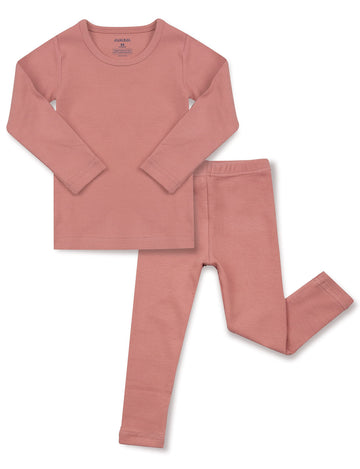 Avauma Baby Boys Girls Pajama Set Kids Toddler Snug Fit Basic Cotton Sleepwear Pjs For Daily (Indie Pink-1 Small)