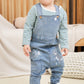 Lvyinli Cute Baby Boy Clothes Suit Toddler Boys' Striped Long Sleeve T-Shirt+Denim Overalls Jumpsuit Pants Outfits Sets (9-15 Mo