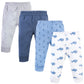 Hudson Baby Unisex Baby Cotton Pants and Leggings Blue Whales, 5 Toddler