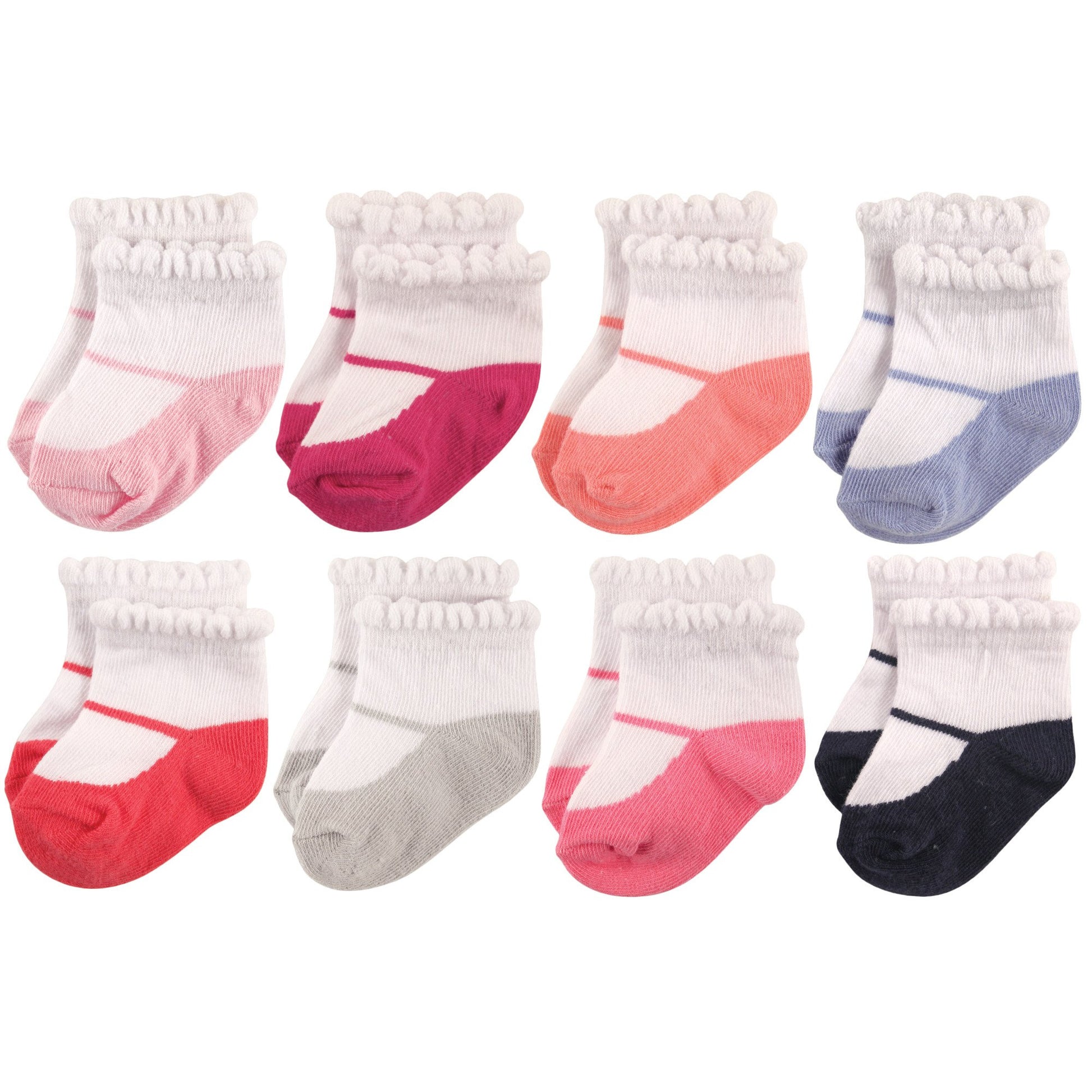 Hudson Baby Baby Boys Cotton Rich Newborn And Terry Casual Socks, Mary Jane, 12-24 Months Us