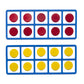 LEARNING ADVANTAGE Giant Magnetic Foam Ten Frames - In Home Learning Manipulative for Early Math - 2 Frames with 20 Disks - Teac