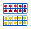 LEARNING ADVANTAGE Giant Magnetic Foam Ten Frames - In Home Learning Manipulative for Early Math - 2 Frames with 20 Disks - Teac