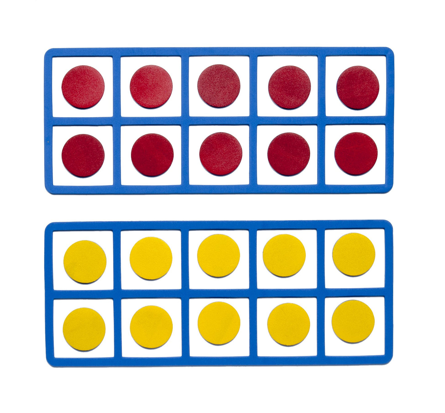 LEARNING ADVANTAGE Giant Magnetic Foam Ten Frames - In Home Learning Manipulative for Early Math - 2 Frames with 20 Disks - Teac